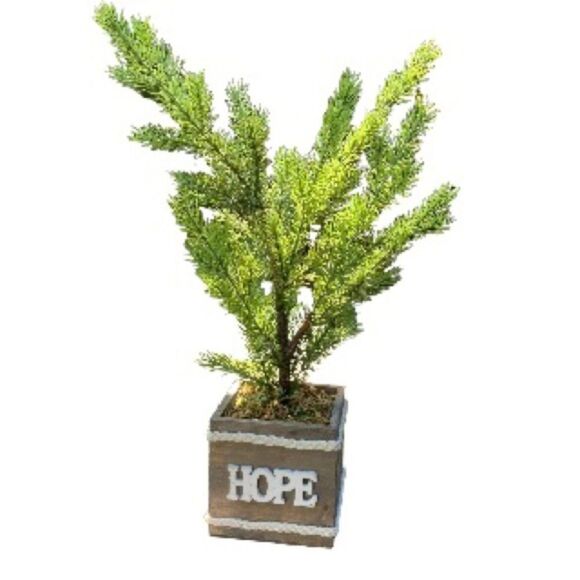 HOPE Artificial Plant Flower Pot Box 5 x 5 x 5 in 22 inches Tall - Picture 1 of 7